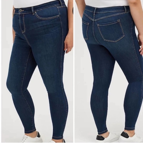 Torrid Super Soft Midfit Skinny Blue Denim Jeans size 22S - Picture 1 of 8